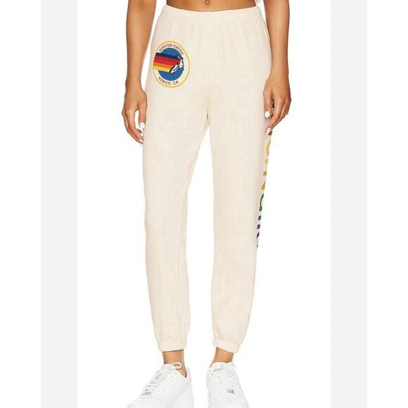 Aviator Nation AV Sweatpant in Vintage White Size S - Picture 2 of 11
